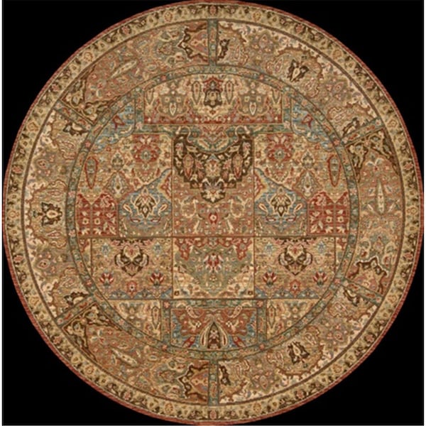 Nourison Living Treasures Area Rug Collection Multi Color 5 Ft 10 In. X 5 Ft 10 In. Round 99446673169 - main